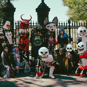 Cryptique group pic at Jackson Square, Mardi Gras day, 2022